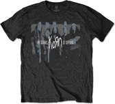 Korn Heren Tshirt -S- Block Photo Zwart