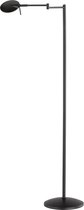 LED Vloerlamp - Nitron Kazin - 8W - Warm Wit 3000K - Dimbaar - Rond - Mat Zwart - Aluminium