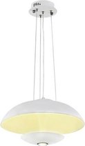 LED Plafondlamp - Plafondverlichting - Viesta - 24W - Natuurlijk Wit 4000K - Wit Aluminium