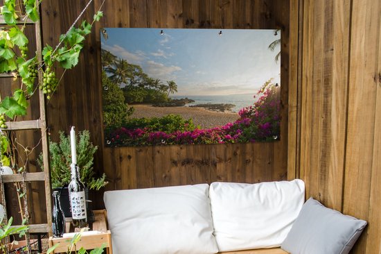 Affiche de jardin plage sur la côte 120x80 cm - Toile de jardin / Toile d'extérieur / Peintures d'extérieur (décoration de jardin)