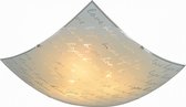 LED Plafondlamp - Plafondverlichting - Nitron Sonu - E27 Fitting - 3-lichts - Vierkant - Mat Wit - Aluminium