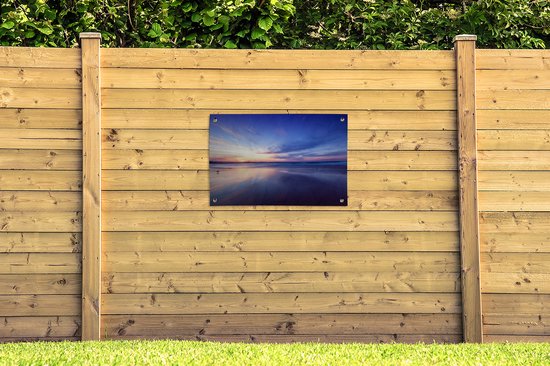 Affiche de jardin Sunset with calm colors on the beach toile en vrac 90x60 cm - Toile de jardin / Toile d'extérieur / Peintures pour l'extérieur (décoration de jardin)