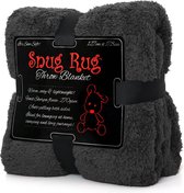 Snug Rug - Sherpa - Fleece deken - Plaid - Woondeken - Plaids - Dekens - Grijs Antraciet dekentje