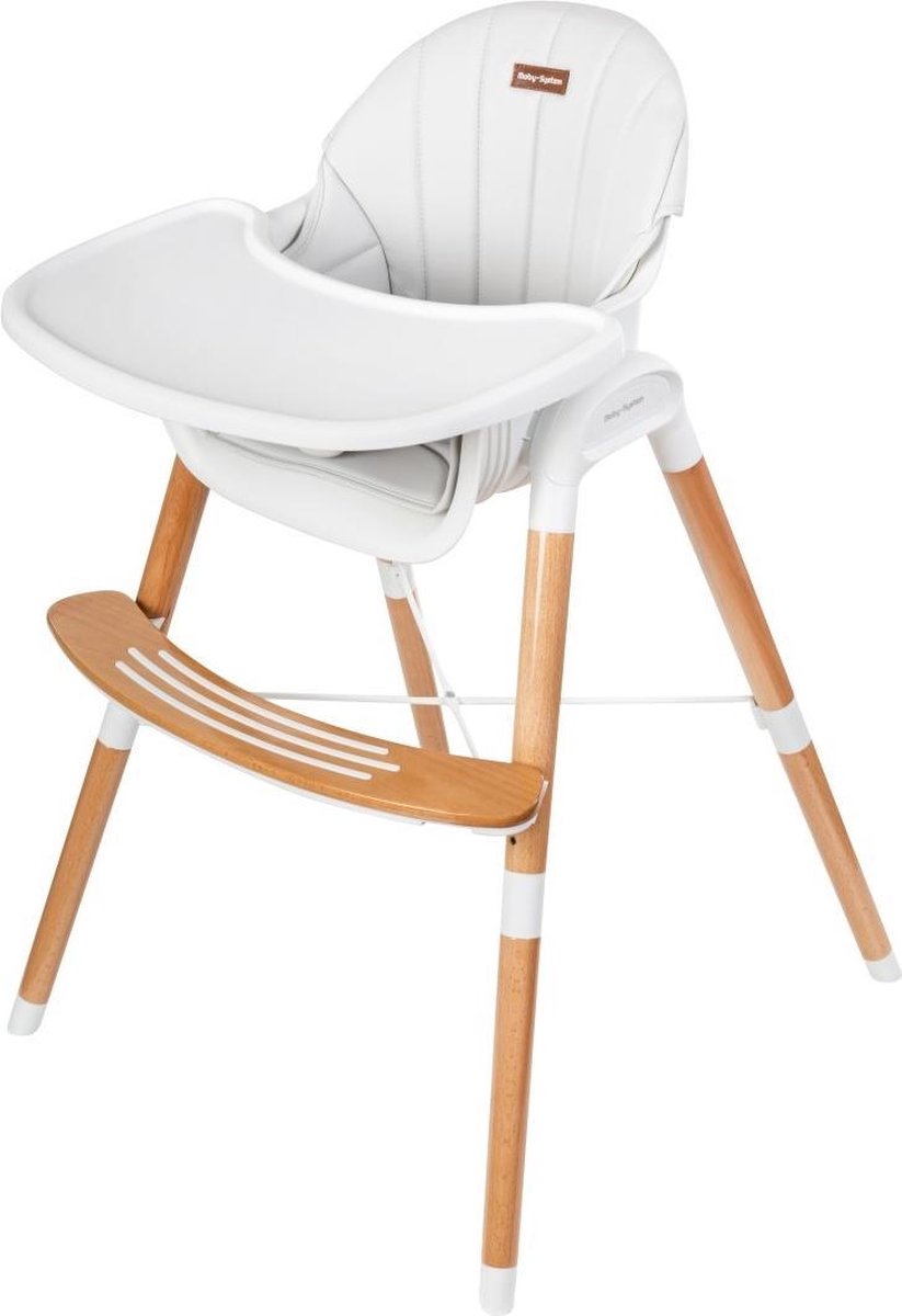Eetstoel Baby - Moby-System MAGGIE - Kinderzetel babystoel Peuterstoeltje Kinderstoel - Meegroeistoel kinderzeteltjes babyzitje en Tafeltje hoge zitje voor aan tafel zitten Hout - Moby-System