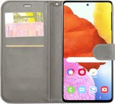 - LC.IMEEKE Kunstleren Book Case Portemonnee Pasjes Hoesje Geschikt voor Samsung Galaxy S10 Lite - Grijs