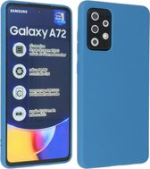 Étui de téléphone de Fashion de 2,0 mm d'épaisseur - Étui de couverture arrière - Étui de couverture arrière - Convient pour Samsung Galaxy A72 5G - Bleu marine