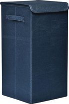 Praktische Opvouwbare wasmand met deksel en handvaten, 60x30x30cm â€“ Peacock Blauw â€“ Was sorteerder â€“ Wasmand â€“ Opbergmand â€“ Opvouwbaar â€“ Draagbaar â€“ MDF/Polyester