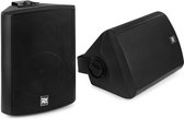 Bluetooth speakers - Power Dynamics DS50AB 100W speakerset met Bluetooth en AUX ingang - Auto-on functie - Incl. muurbeugels - Zwart