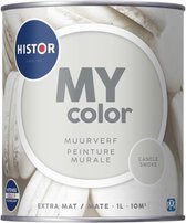 Histor MY Color Muurverf Extra Mat - Reinigbaar - Extra Dekkend - 1L - Candle Smoke - Gebroken Wit