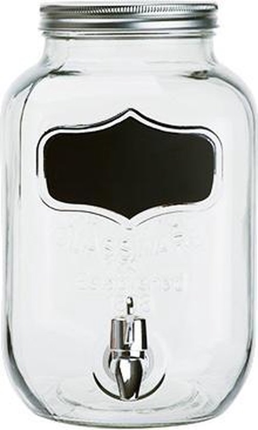 Cosy&Trendy Sapdispenser met krijtbord - 4,5 Liter - Glas