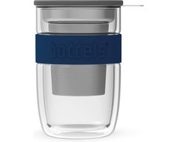 Boddels SEEV dubbelwandig theeglas - 38 cl - Blauw