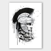 Poster Roman Warrior - Plexiglas - Meerdere Afmetingen & Prijzen | Wanddecoratie - Interieur - Art - Wonen - Schilderij - Kunst