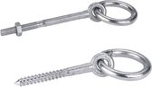 Kerbl Bar ring met houtschroef, 12 x 80mm, 2 stuks