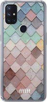 6F hoesje - geschikt voor OnePlus Nord N10 5G -  Transparant TPU Case - Colour Tiles #ffffff