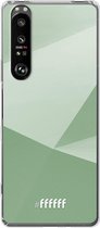 6F hoesje - geschikt voor Sony Xperia 1 III -  Transparant TPU Case - Fresh Geometric #ffffff