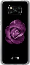 6F hoesje - geschikt voor Xiaomi Poco X3 Pro -  Transparant TPU Case - Purple Rose #ffffff