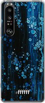 6F hoesje - geschikt voor Sony Xperia 1 III -  Transparant TPU Case - Bubbling Blues #ffffff