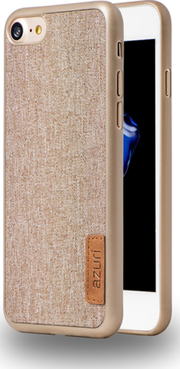 Azuri Apple iPhone 7;Apple iPhone 8;Apple iPhone SE (2020);Apple iPhone SE (2022) hoesje - Elegant Stoffen backcover - Beige