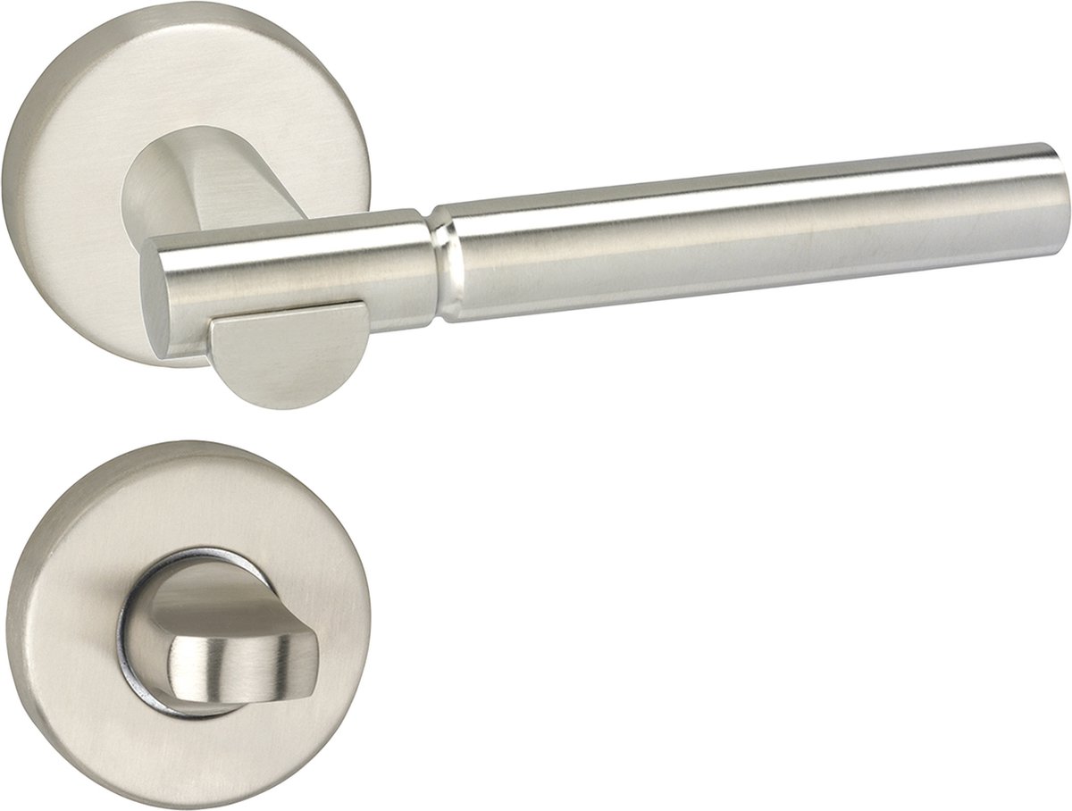 Deurkruk - Impresso Bretton - Voor binnen - Rond met rond Toiletrozet - RVS - 2 stuks