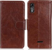 Voor Wiko Y51 Nappa Texture Horizontale Flip Leren Case met Houder & Kaartsleuven & Portemonnee (Bruin)