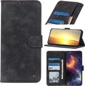 Voor Nokia C1 Plus Antilope Textuur Magnetische Gesp Horizontale Flip PU Leather Case met Kaartsleuven & Portemonnee & Houder (Zwart)