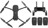 Sunnylife Koolstofvezel Waterdicht All-surround 3D PVC Sticker Kit voor DJI Mavic 2 Pro / Zoom Drone Quadcopter (Zwart)