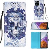 Voor Xiaomi Mi 11 Pro 3D Schilderen Horizontale Flip Leren Case met Houder & Kaartsleuf & Portemonnee & Lanyard (Cloud Ghost Head)