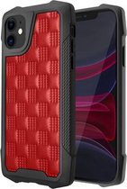 3D reliëf PU + pc + TPU skidproof schokbestendig hoesje voor iPhone 11 (rood)