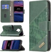 Voor Nokia G20 Bijpassende kleur Krokodiltextuur Horizontale flip PU lederen tas met portemonnee & houder & kaartsleuven (groen)