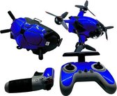 FPV-TZ-SF 4 in 1 waterdichte anti-kras sticker Skin Wrap Stickers Gepersonaliseerde filmkits voor DJI FPV Drone & Goggles V2 & Afstandsbediening & Rocker (Fluorescerend Blauw)