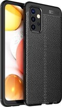 Voor Samsung Galaxy A32 4G Litchi Texture TPU schokbestendig hoesje (zwart)