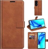 Voor Huawei P50 Pro Retro Kalfspatroon Gesp Horizontale Flip Leren Case met Houder & Kaartsleuven & Portemonnee (Lichtbruin)