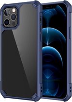 Schokbestendig glanzend acryl + TPU beschermhoes voor iPhone 12 Pro Max (blauw)
