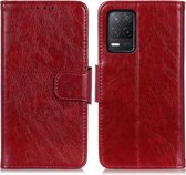 Voor OPPO Realme V13 5G / 8 Pro 5G Nappa-textuur Horizontale flip lederen tas met houder & kaartsleuven & portemonnee (rood)