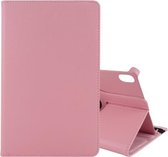 Voor Lenovo Tab P11 Litchi Texture Horizontale Flip 360 graden rotatie lederen tas met houder (roze)