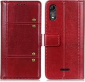 Voor Wiko Y51 Peas Crazy Horse Texture Horizontale Flip lederen tas met houder & kaartsleuven & portemonnee (rood)