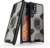 Voor OnePlus 9R Space PC + TPU-ringhouder beschermhoes (zilver)