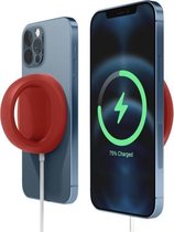 Handheld Magsafe draadloze oplader siliconen beschermhoes (rood)