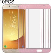 10 PCS Front Screen Outer Glass Lens voor Samsung Galaxy J7 (2017) / J730 (Rose Gold)