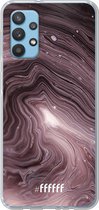 6F hoesje - geschikt voor Samsung Galaxy A32 4G -  Transparant TPU Case - Purple Marble #ffffff