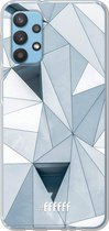 6F hoesje - geschikt voor Samsung Galaxy A32 4G -  Transparant TPU Case - Mirrored Polygon #ffffff