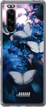 Sony Xperia 5 II Hoesje Transparant TPU Case - Blooming Butterflies #ffffff