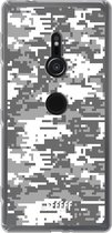 6F hoesje - geschikt voor Sony Xperia XZ2 -  Transparant TPU Case - Snow Camouflage #ffffff