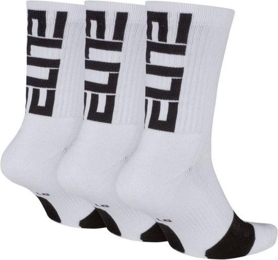 litteken deeltje bladzijde Nike Elite Crew 3-Paar Sokken Wit Zwart Sokmaten EU : 38-42 | bol.com