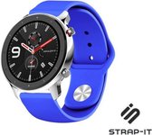 Siliconen Smartwatch bandje - Geschikt voor  Xiaomi Amazfit GTR sport band - blauw - 47mm - Strap-it Horlogeband / Polsband / Armband