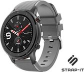 Siliconen Smartwatch bandje - Geschikt voor  Xiaomi Amazfit GTR silicone band - grijs - 42mm - 42mm - Strap-it Horlogeband / Polsband / Armband