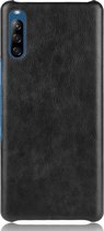 Sony Xperia L4 Hoesje - Mobigear - Excellent Serie - Kunstlederen Backcover - Zwart - Hoesje Geschikt Voor Sony Xperia L4