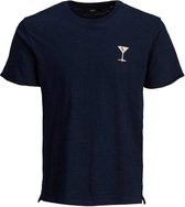 Jack & Jones T-shirt Jprblabeach Ss Tee Embroidery 12187874 New Navy Mannen Maat - L