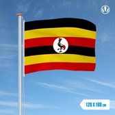 Vlag Oeganda 120x180cm