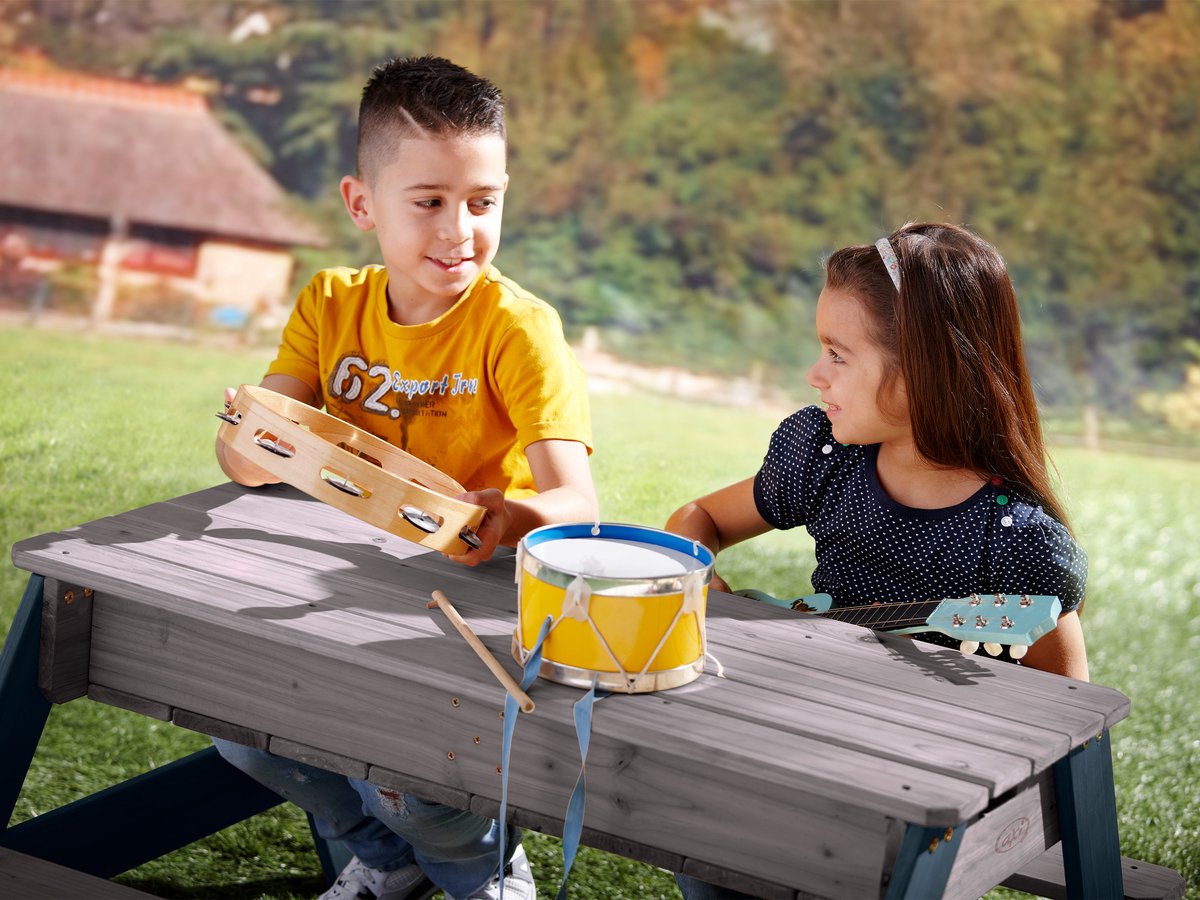 AXI Nick Zand & Water Picknicktafel in Antraciet/Grijs - Verstelbare Parasol - FSC Hout - Picknick tafel voor kinderen van hout — afbeelding 11